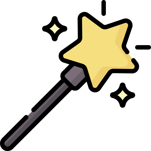 Magic wand witchcraft magician magic show icon Magic wand witchcraft magician magic show icon