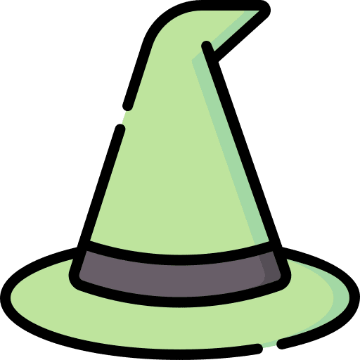 Witch hat halloween witchcraft costume icon Witch hat halloween witchcraft costume icon