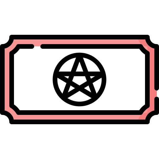 Ticket pentagram magic magic show icon Ticket pentagram magic magic show icon