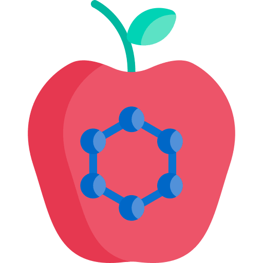 Apple molecule healthy food apple icon