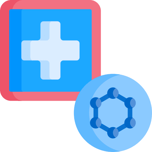 Medical medical molecule cell pharmacology icon