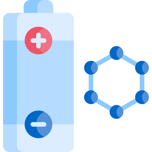 Battery science technology nanotechnology icon