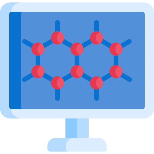 Computer atom education electronics icon