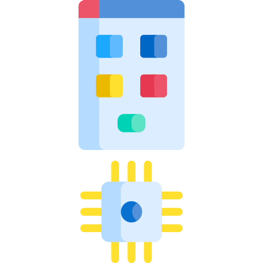 Device nanotechnology innovation chip icon
