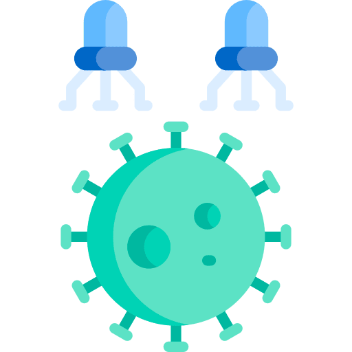 Nanobots healthcare and medical virus medical equipment icon