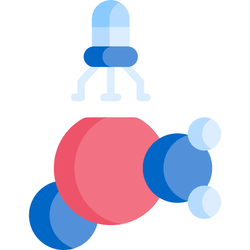 Nanobots machine healthcare and medical cells icon