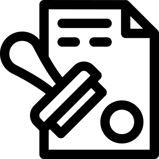 Contract license enroll legal icon