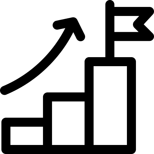Goal career business and finance flag icon
