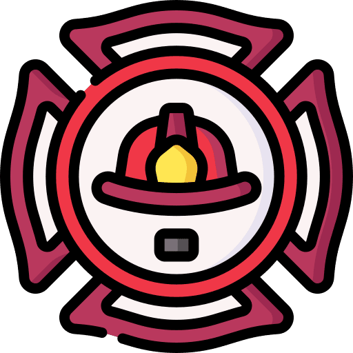 Emblem danger firefighting symbol icon