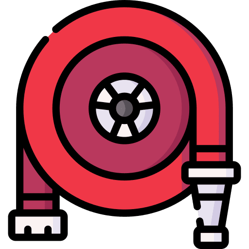 Fire hose water hose security rescue icon