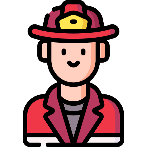 Fireman avatar firefighter man icon