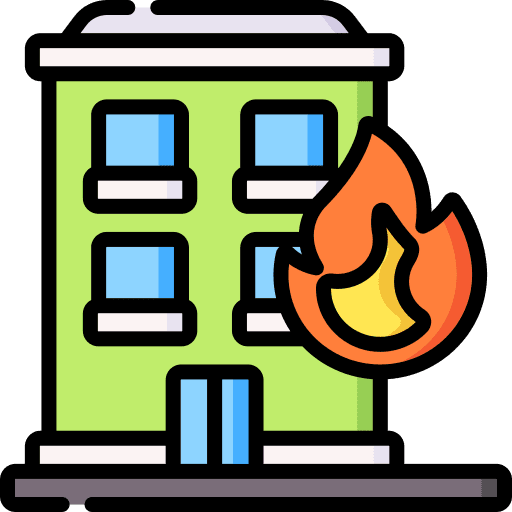 Fire accident burning flame icon