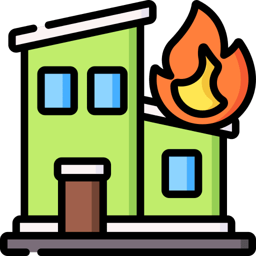 Fire home smoke house on fire icon Fire home smoke house on fire icon