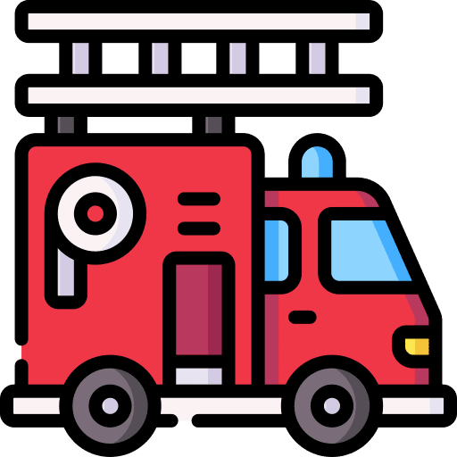 Fire truck transport automobile vehicle icon
