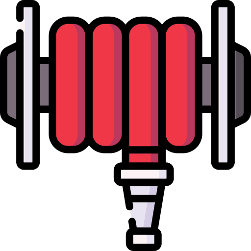 Hose emergency firefighter protection icon