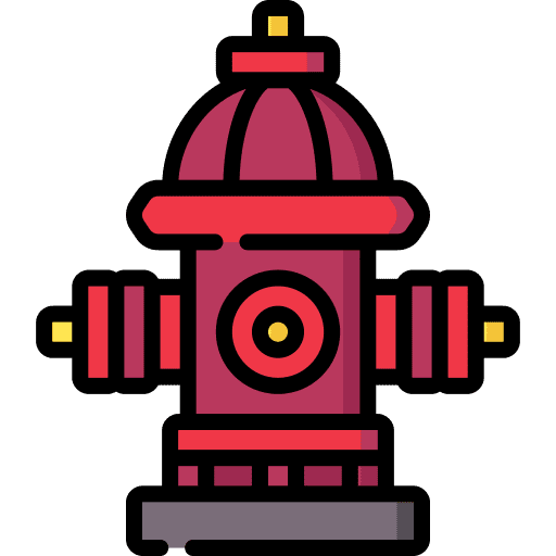 Hydrant security protection architecture and city icon Hydrant security protection architecture and city icon