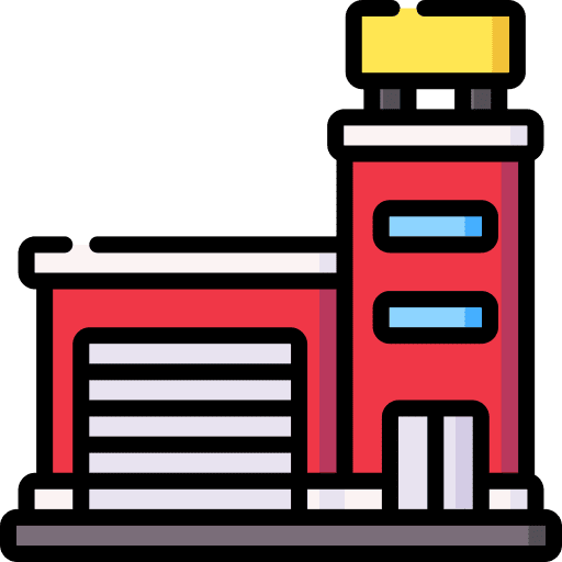 Fire station truck buildings building icon Fire station truck buildings building icon