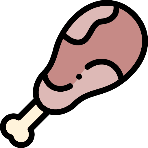 Chicken leg butcher chicken leg meat icon