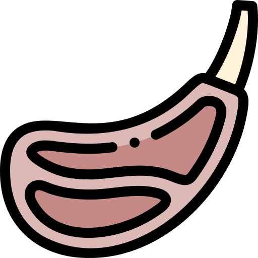 Ribs restaurant meat proteins icon