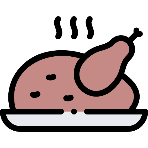 Roasted chicken turkey leg food and restaurant chicken leg icon Roasted chicken turkey leg food and restaurant chicken leg icon