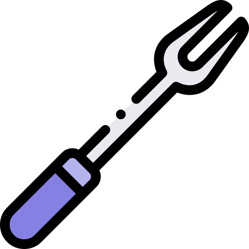 Fork food and restaurant meat grill icon Fork food and restaurant meat grill icon