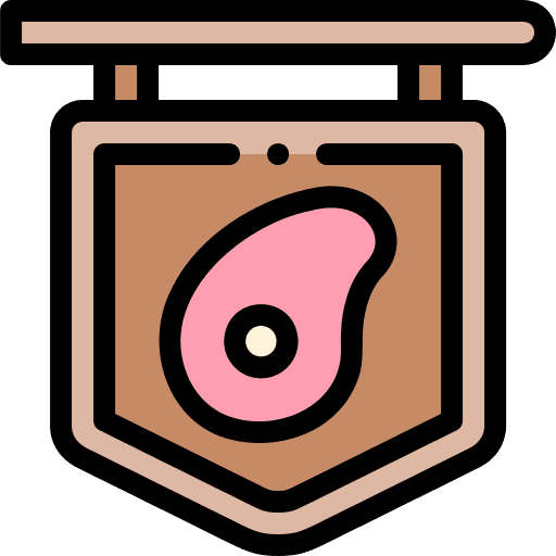 Butcher shop market steak store icon Butcher shop market steak store icon