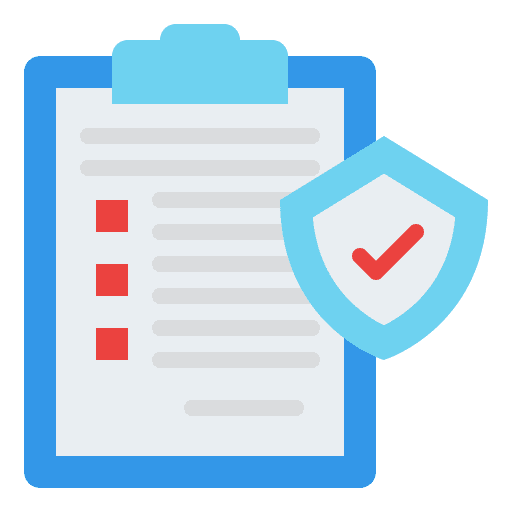 Insurance policy clipboard insurance policy security icon