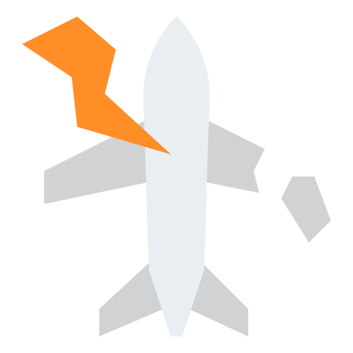 Accident security transportation plane icon Accident security transportation plane icon