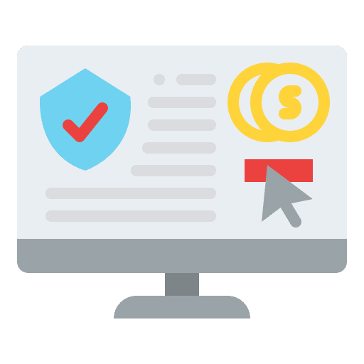 Insurance online evidence security icon Insurance online evidence security icon