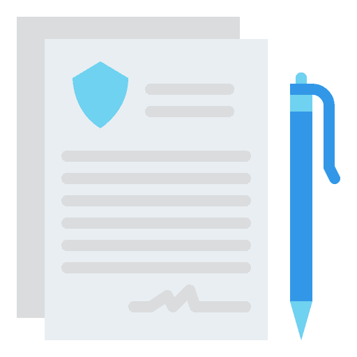 Insurance policy contract signature document icon Insurance policy contract signature document icon