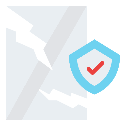 Protection protected broken glass icon Protection protected broken glass icon