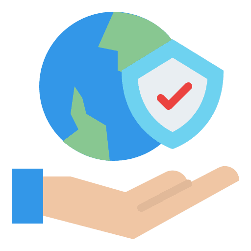 Travel insurance life worldwide shield icon Travel insurance life worldwide shield icon