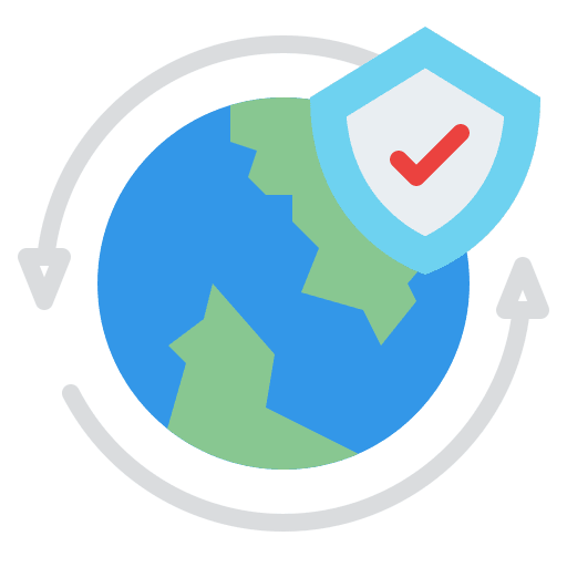 Worldwide security shield world security icon Worldwide security shield world security icon