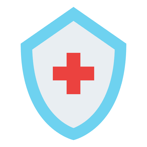 Medical insurance shield health care protection icon Medical insurance shield health care protection icon