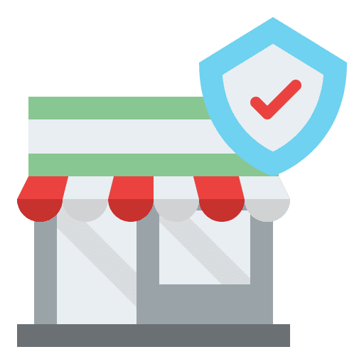 Protection protection security shop icon Protection protection security shop icon