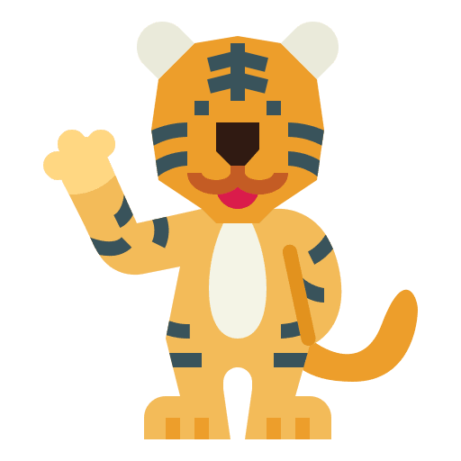 Tiger animals wildlife mammal icon