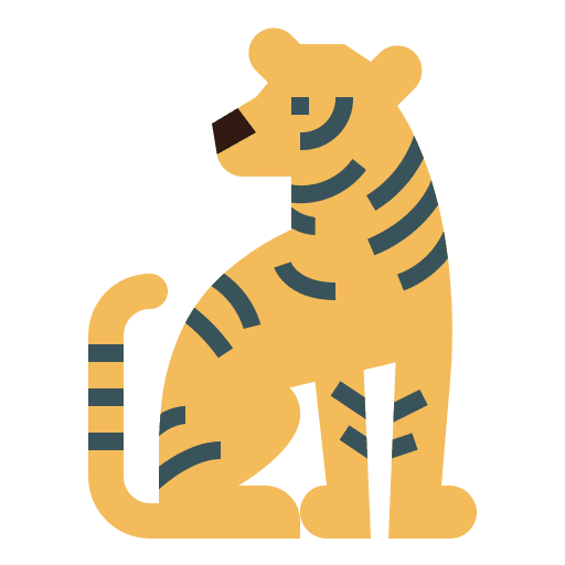 Tiger mammal animal zoology icon