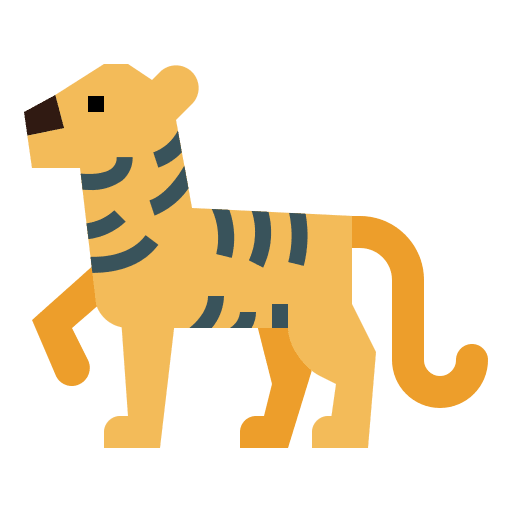 Tiger wildlife animals mammal icon