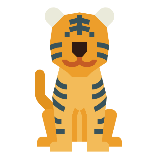 Tiger animals wildlife mammal icon
