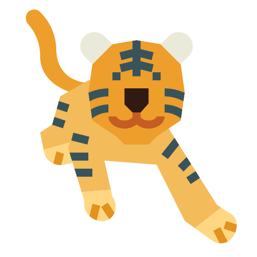 Tiger animals wildlife zoology icon