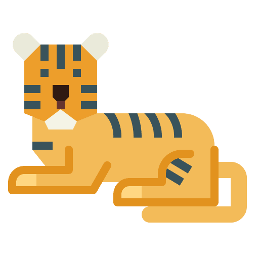 Tiger mammal zoology animals icon Tiger mammal zoology animals icon