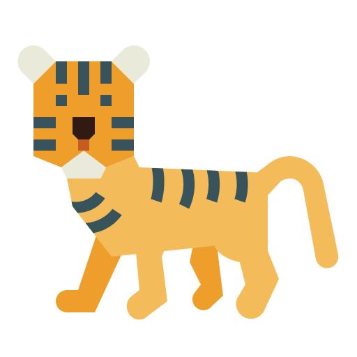 Tiger wildlife animals zoology icon Tiger wildlife animals zoology icon