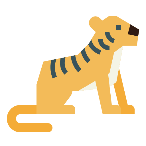 Tiger zoology mammal animal icon Tiger zoology mammal animal icon