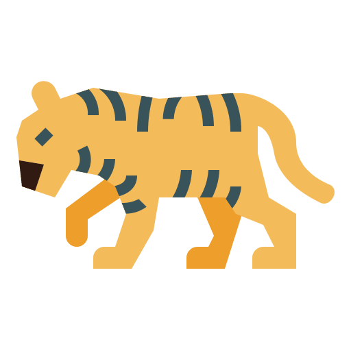 Tiger zoology tiger wildlife icon