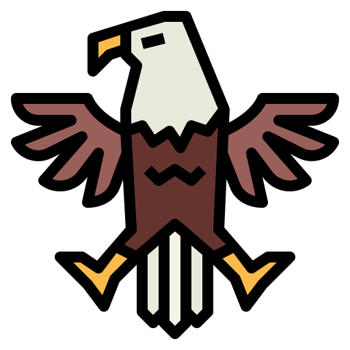 Eagle bird hawk animal kingdom icon