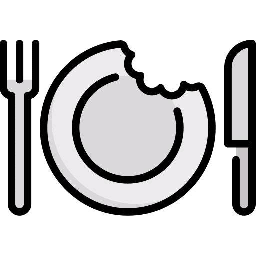 Hunger restaurant fork plates icon