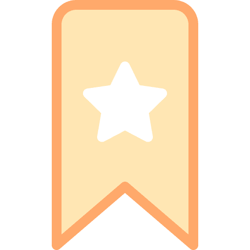 Bookmark favorite ribbon star icon