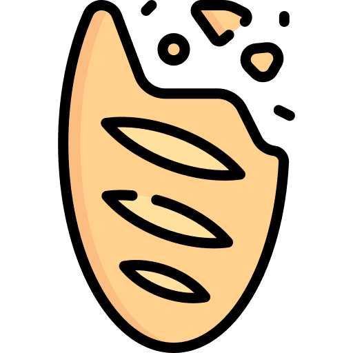 Bread baking baguette bread icon