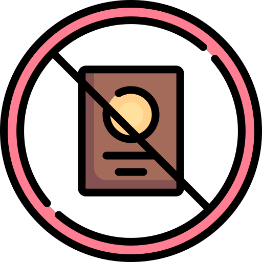 Passport tourism no traveling passport icon