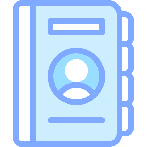 Agenda contact list phone directory icon Agenda contact list phone directory icon